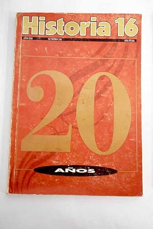 Imagen del vendedor de Historia 16, Ao 1996, n 241:: Crnica de veinte aos; Bajo el imperio de la Constitucin; Veinte aos de urnas: Un anlisis de 1975: As que pasen veinte aos; Dos dcadas de vida parlamentaria; La derecha, civilizada; Las metamorfosis de la izquierda; Espaa en el mundo; 1976-1996. Otra Espaa, otros espaoles: cambios en actitudes, opiniones y comportamientos; Bajo el azote del terrorismo; La Iglesia de la Transicin y la democracia; Del Ejrcito de Franco al Ejrcito de Espaa; Sindicalismo: adis a la euforia; Las contradicciones del mundo de la educacin; Una ciencia dependiente; Veinte aos de literatura; Un arte en renovacin constante; Deporte, de escaparate de la dictadura a gran negocio; Dos dcadas de HISTORIA 16 a la venta por Alcan Libros