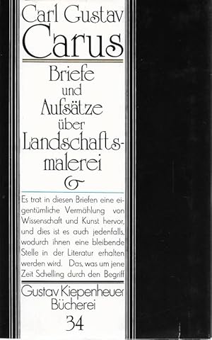 Seller image for Carl Gustav Carus Briefe und Aufstze ber Landschaftsmalerei Gustav Kiepenheuer Bcherei 34 for sale by Flgel & Sohn GmbH