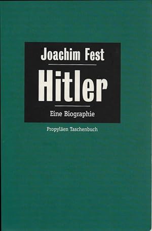 Bild des Verkufers fr Hitler Eine Biographie Propylen Taschenbuch 26514 zum Verkauf von Flgel & Sohn GmbH