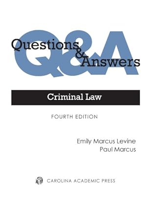 Bild des Verkufers fr Criminal Law : Multiple-choice and Short-answer Questions and Answers zum Verkauf von GreatBookPricesUK