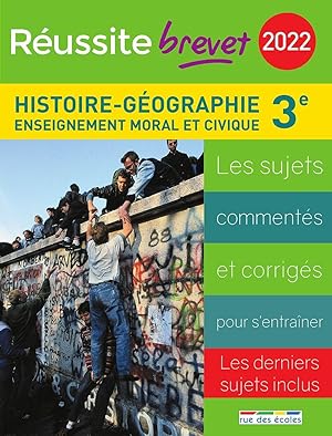 Seller image for Russite brevet 2022 - Histoire-gographie 3e: Enseignement moral et civique for sale by Dmons et Merveilles