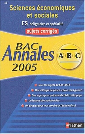 Sciences économiques et sociales Bac ES: Sujets corrigés