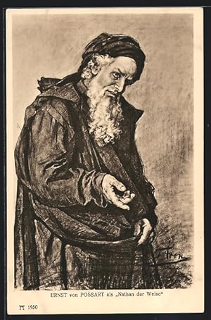 Bild des Verkufers fr Ansichtskarte Ernst von Possart als Nathan der Weise zum Verkauf von Bartko-Reher