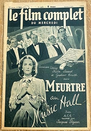 Magazine LE FILM COMPLET n°2513 MEURTRE AU MUSIC-HALL Annelise Uhlig