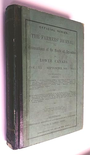 The Farmers' Journal and Transactions of the Board of Agriculture of Lower Canada, volume XI, 185...