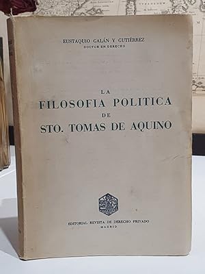 La Filosofía política de Sto. Tomás de Aquino. [Santo].