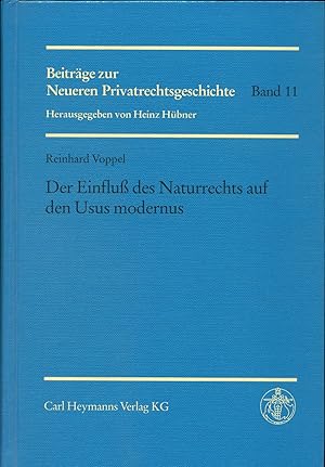 Seller image for Der Einfluss des Naturrechts auf den usus modernus for sale by avelibro OHG