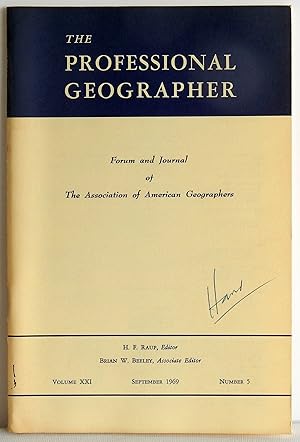 Imagen del vendedor de The Professional Geographer September 1969 Volume XXI Number 5 a la venta por Argyl Houser, Bookseller