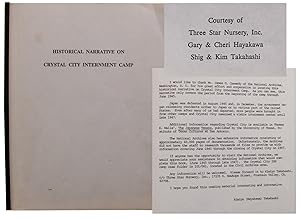 Historical Narrative On Crystal City Internment Camp. [Cover title]