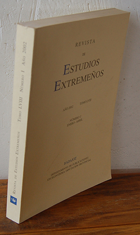 Seller image for REVISTA DE ESTUDIOS EXTREMEOS. Ao 2002, Tomo LVIII, Nmero I (Enero-Abril) for sale by EL RINCN ESCRITO