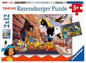 Bild des Verkufers fr Ravensburger Kinderpuzzle - 05069 Unterwegs mit Yakari - Puzzle fr Kinder ab 3 Jahren, mit 2x12 Teilen zum Verkauf von AHA-BUCH GmbH