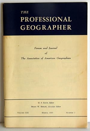 Bild des Verkufers fr The Professioinal Geographer March 1969 Volume XXI Number 2 zum Verkauf von Argyl Houser, Bookseller