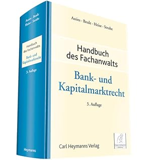 Bild des Verkufers fr Handbuch des Fachanwalts Bank- und Kapitalmarktrecht zum Verkauf von Studibuch