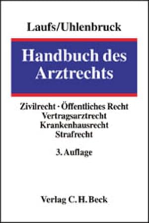 Immagine del venditore per Handbuch des Arztrechts: Rechtsstand: September 2001 venduto da Studibuch