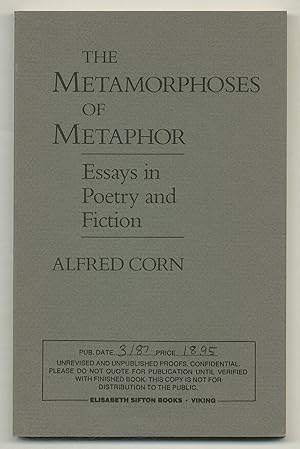 Seller image for The Metamorphoses of Metaphor: Essay in Poetry and Fiction for sale by Between the Covers-Rare Books, Inc. ABAA