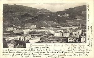 Ansichtskarte / Postkarte Baden Kanton Aargau Schweiz, Etablissements Brown, Boveri und Cie.