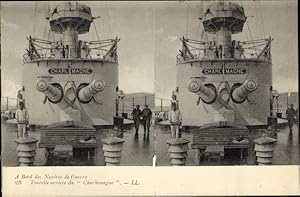 Stereo Ansichtskarte / Postkarte A Bord des navires de Guerre, Französisches Kriegsschiff, Charle...