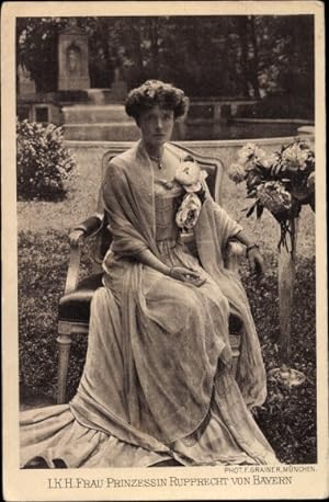 Ansichtskarte / Postkarte Prinzessin Marie Gabriele von Bayern, Ehefrau Kronprinz Rupprecht von B...