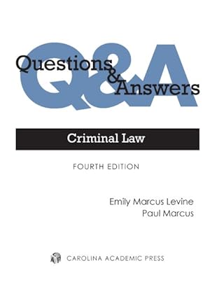 Immagine del venditore per Criminal Law : Multiple-choice and Short-answer Questions and Answers venduto da GreatBookPrices