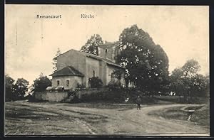 Carte postale Remoncourt, vue de la rue bei der l'Église