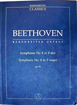 Imagen del vendedor de Sinfonie Nr. 8 F-Dur op. 93. Symphony No. 8 in F major op. 93 a la venta por Berliner Bchertisch eG