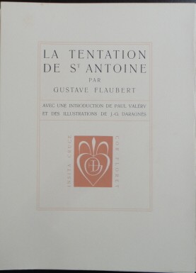 Image du vendeur pour LA TENTATION DE SAINT ANTOINE. Avec une introduction de Paul Valry. Illustrations de J.-G. Daragns. mis en vente par Jacques AUDEBERT