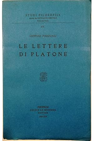 Seller image for Le lettere di Platone for sale by Libreria Tara