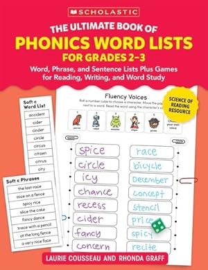 Seller image for The Ultimate Book of Phonics Word Lists: Grades 2  3: Games & Word Lists for Reading, Writing, and Word Study by Graff, Rhonda, Cousseau, Laurie [Paperback ] for sale by booksXpress