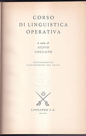 Imagen del vendedor de Corso di linguistica operativa a la venta por Libreria Tara