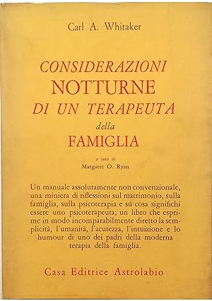 Seller image for Considerazioni notturne di un terapeuta della famiglia for sale by Libreria Tara