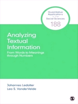 Bild des Verkufers fr Analyzing Textual Information From Words to Meanings through Numbers Special Collection zum Verkauf von Collectors' Bookstore