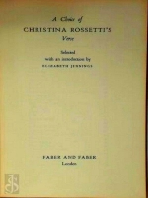 Image du vendeur pour A Choice of Christina Rossetti's Verse Special Collection mis en vente par Collectors' Bookstore