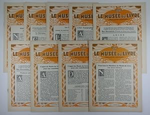 Seller image for Le Muse du Livre. Bulletin Mensuel. Anne complte du numro 1  10, d'Octobre 1928  juillet 1929 (pas de parution en aot et septembre) for sale by Librairie Christian Chaboud