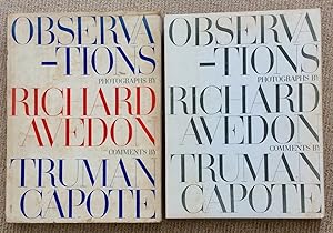 Imagen del vendedor de Observations: Photographs by Richard Avedon, Comments by Truman Capote a la venta por Martin Kaukas Books