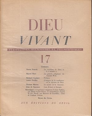 Seller image for dieu vivant seuil 17 for sale by PRISCA