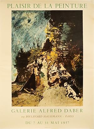 1957 French Exhibition Poster - Plaisir de la Peinture, Galerie Alfred Daber