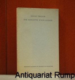 Seller image for Die Sonette und Lieder for sale by Antiquariat Buchhandel Daniel Viertel