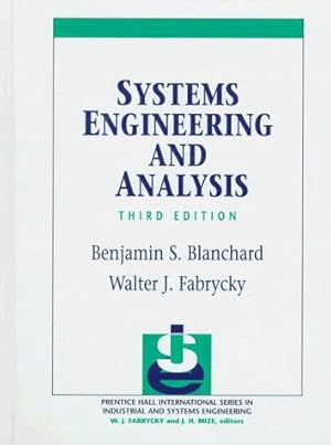 Seller image for Systems Engineering and Analysis for sale by WeBuyBooks