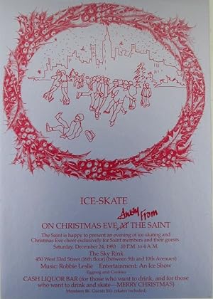 Ice-Skate on Christmas Eve At Away from the Saint Handbill. Saturday, December 24, 1983