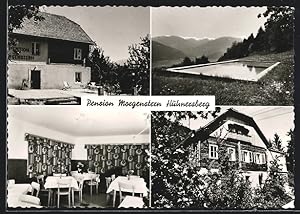Bild des Verkufers fr Ansichtskarte Lendorf, Pension Morgenstern Hhnersberg, Schwimmbad und Innenansicht zum Verkauf von Bartko-Reher