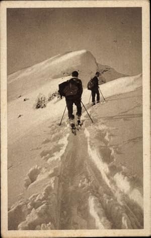 Ansichtskarte / Postkarte Winter Allgäu, Anstieg zum Fellhorngipfel