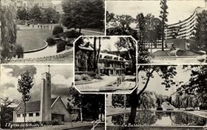 Ansichtskarte / Postkarte Châtenay Malabry Hauts de Seine, Robinson Aulnay, Kirche, Park, Becken,...
