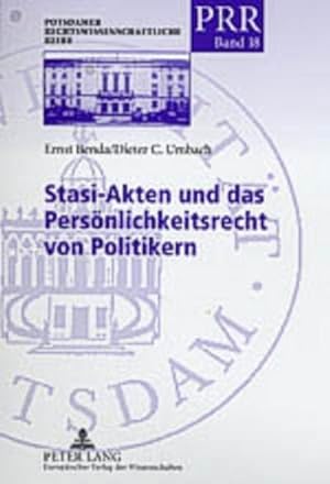 Image du vendeur pour Stasi-Akten und das Persnlichkeitsrecht von Politikern mis en vente par BuchWeltWeit Ludwig Meier e.K.