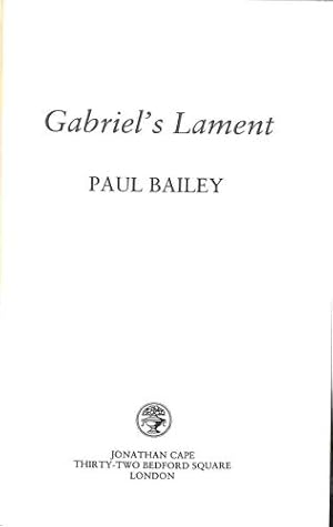 Bild des Verkufers fr Gabriel's Lament zum Verkauf von WeBuyBooks