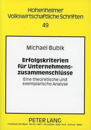 Immagine del venditore per Erfolgskriterien fr Unternehmenszusammenschlsse venduto da BuchWeltWeit Ludwig Meier e.K.