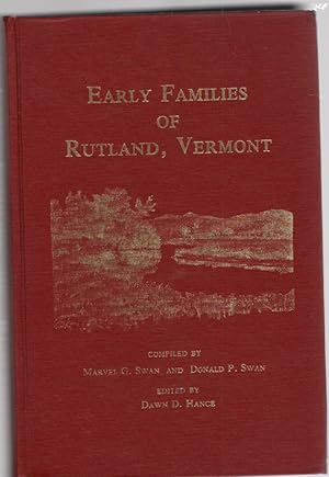 Imagen del vendedor de Early Families of Rutland, Vermont a la venta por McCormick Books