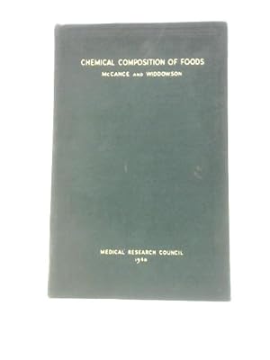 Image du vendeur pour The Chemical Composition of Foods mis en vente par World of Rare Books