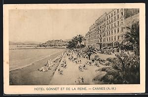 Carte postale Cannes, Hôtel Gonnet et del a Reine