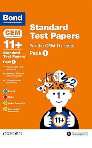 Bild des Verkufers fr Bond 11+: CEM Standard Test Papers: Pack 1 zum Verkauf von WeBuyBooks