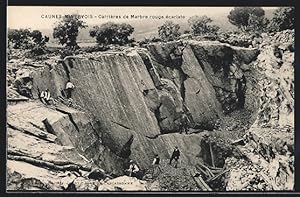 Image du vendeur pour Carte postale Caunes-Minervois, Carrires de Marbre rouge caraite, carrire mis en vente par Bartko-Reher